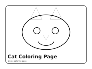 Demo — Cat Coloring Page